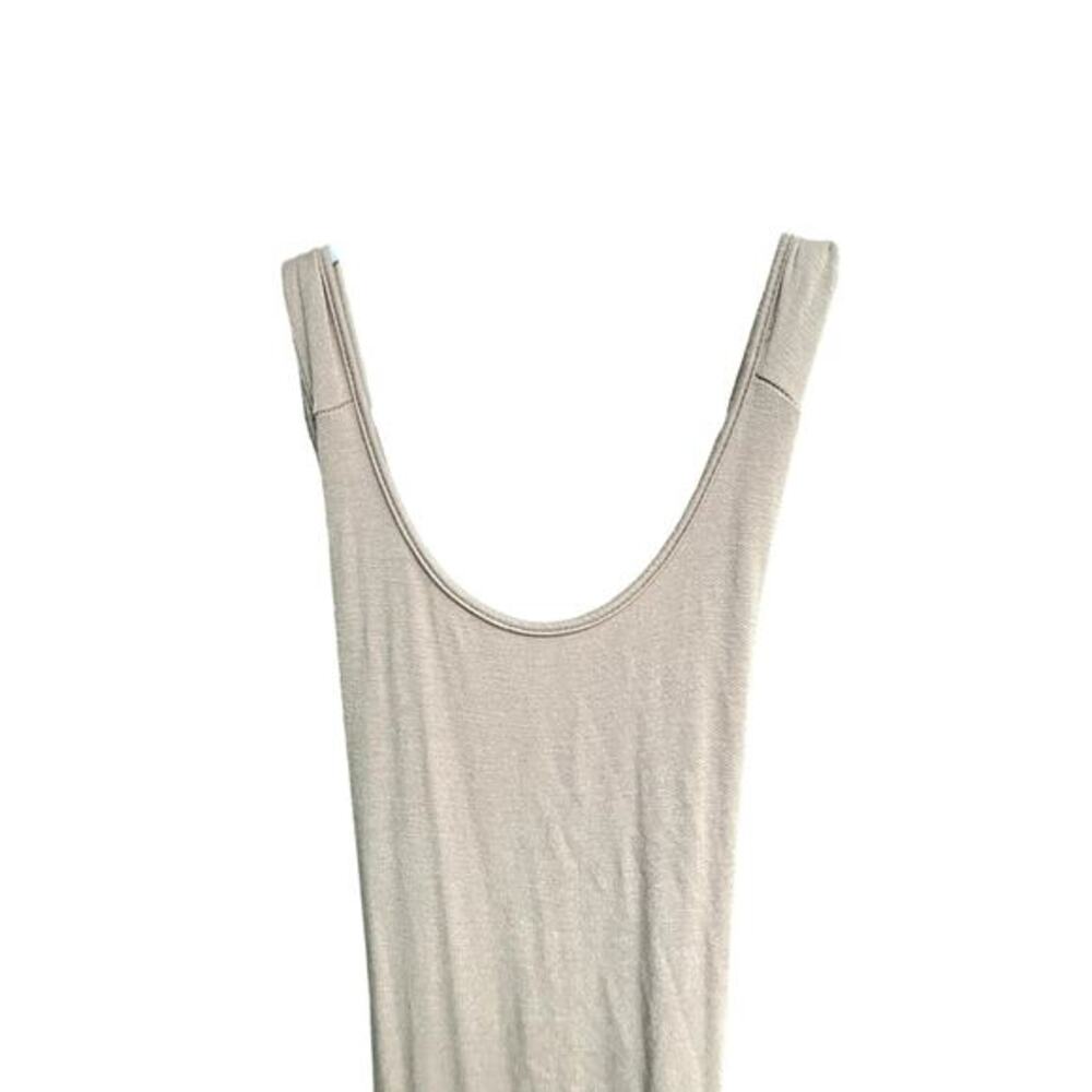 Anistar Knit Sleeveless Maxi Dress Lightweight Cocoa Color Small